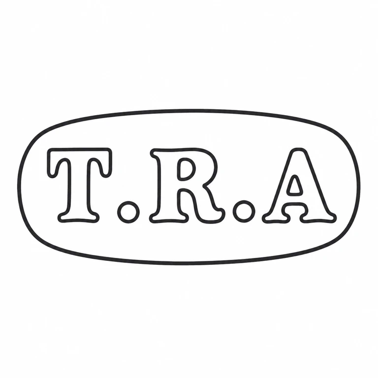 Thomas Richard Arnott: Oval border, four initials, and two visible separator dots remain in their source reading sequence. line reconstruction.
