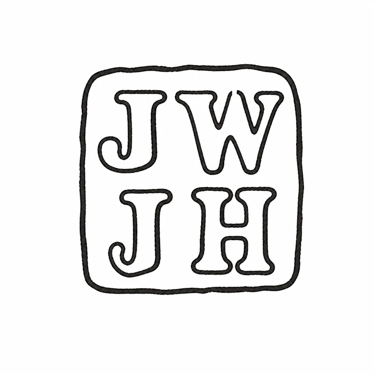 Mark reading The four serif glyphs remain in two rows inside the same upright rounded rectangular cartouche; line reconstruction