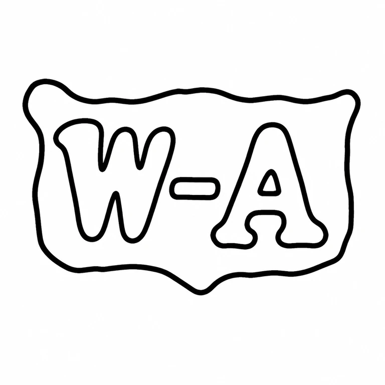 William Adams Ltd: The two-letter horizontal composition, intervening dash, and scalloped rectangular boundary follow the source. line reconstruction.
