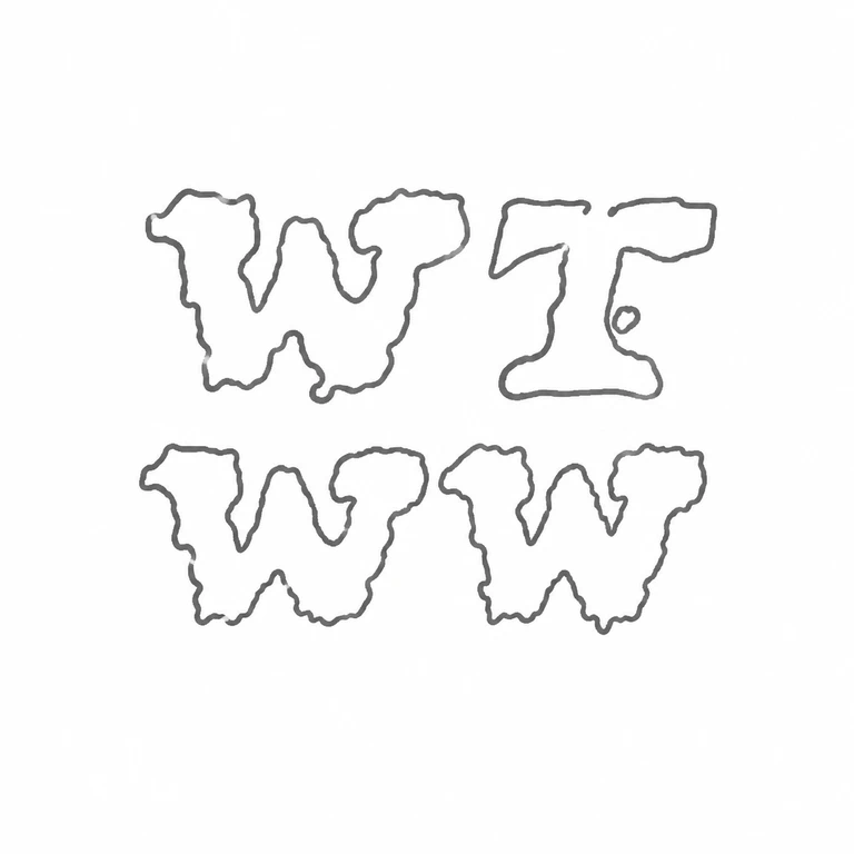 Mark reading The two stacked pairs of large initials preserve the source's two-row layout and left-to-right reading direction in a clean line treatment; line reconstruction