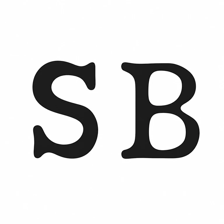 Samuel Brookes or Stephen Bryan: The two unbordered bold glyphs retain their source order, reading direction, and broad serif-like terminals. line reconstruction.