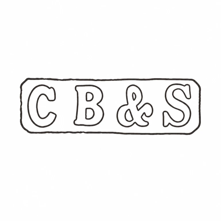Mark reading Single long rounded rectangular punch with four left-to-right letter/symbol forms is retained, including the central ampersand squared le…; line reconstruction