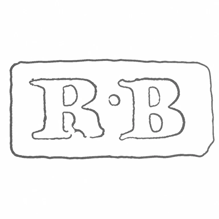 Richard Burcombe: Two initials separated by one stop and the rectangular border are retained without reordering. line reconstruction.