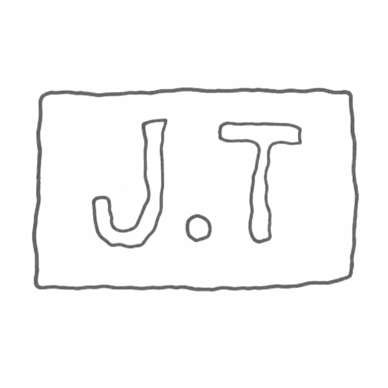 J T: Rectangular punch and J.T. with central dot retain the source reading and placement; line reconstruction.