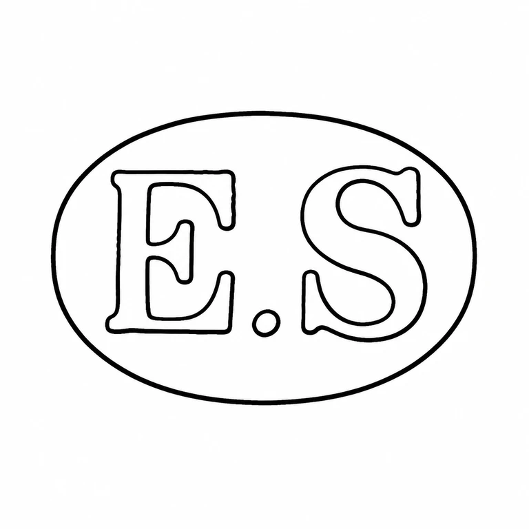 Edward Salisbury: The oval enclosure and E, central point, S sequence follow the source in the same orientation; line reconstruction.