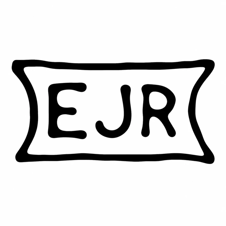 Emily Richard Jewellery: Three letters and the waisted cartouche-like outline are preserved in source order. line reconstruction.