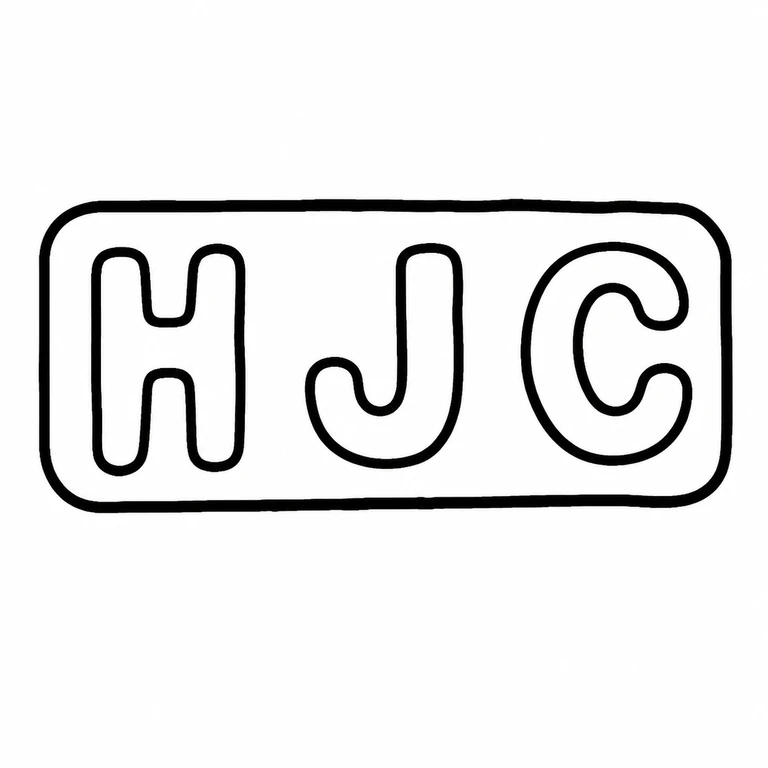 H J Cooper & Co Ltd: The long rounded rectangular punch and H-J-C sequence in source direction, three visible letters kept separate and unadorned; line reconstruction.