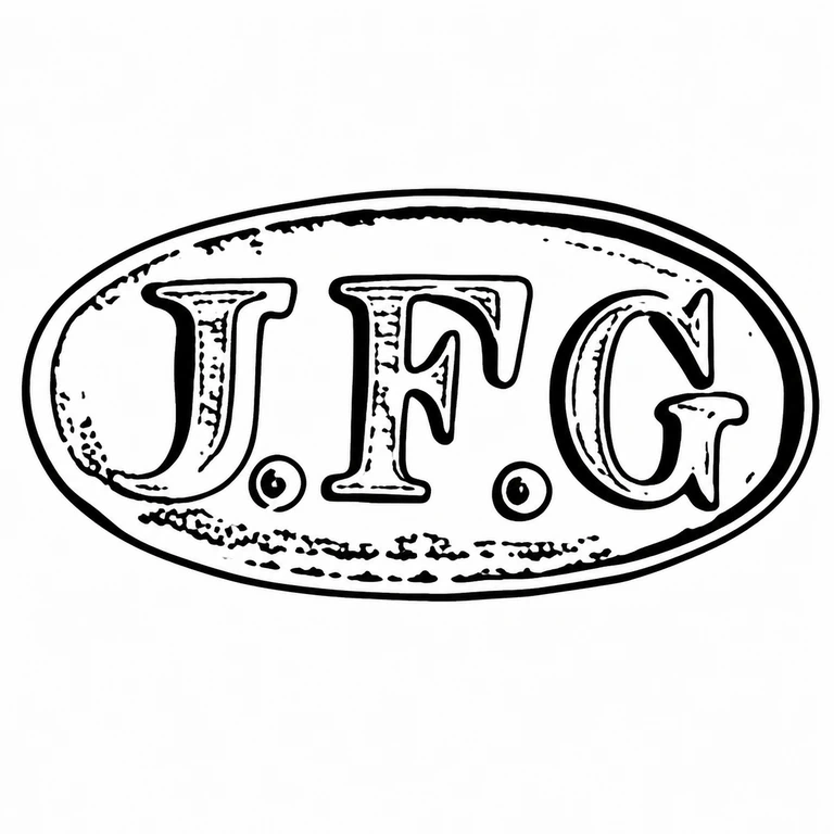 Mark reading The oval cartouche, three letters, and two separating stops preserve the source’s horizontal reading arrangement; line reconstruction