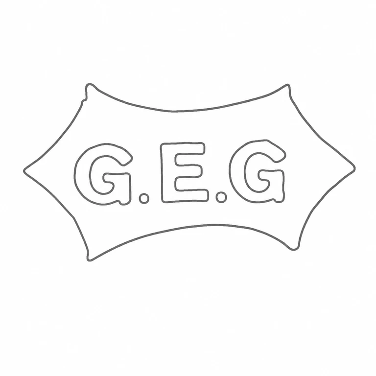 George Edward Grant: The concave-sided cartouche, three letterforms, and two visible separators are faithfully retained in left-to-right order. line reconstruction.