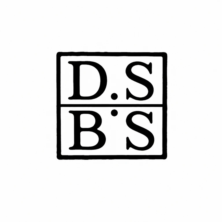 Digby Scott & Benjamin Smith II: The source's two stacked character groups, each with its central stop, remain in the same top-over-bottom arrangement. The rectangular enclosing border and middle horizontal divider are retained. line reconstruction.