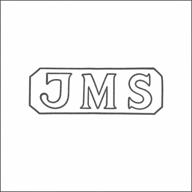 Salloways Ltd: The three initials and clipped-corner rectangular punch retain their left-to-right source order and geometry. line reconstruction.
