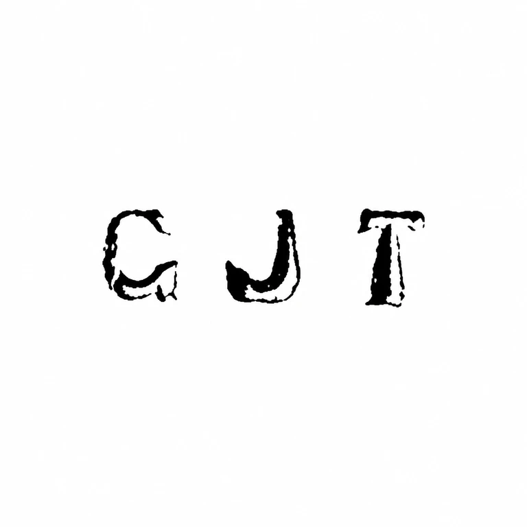 George James Thickbroom: Three separated upright letterforms retained without enclosure. line reconstruction.