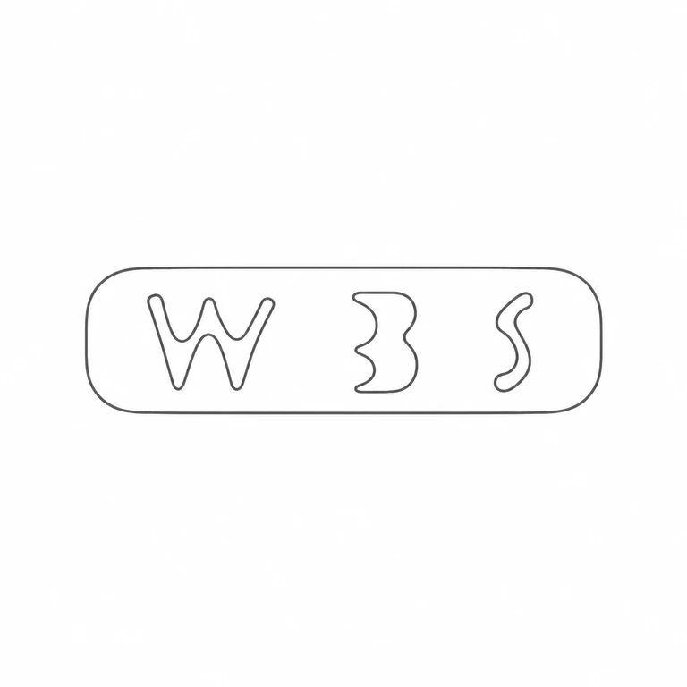 W Brs: The horizontal rounded cartouche and three source-visible character forms are retained left to right. line reconstruction.