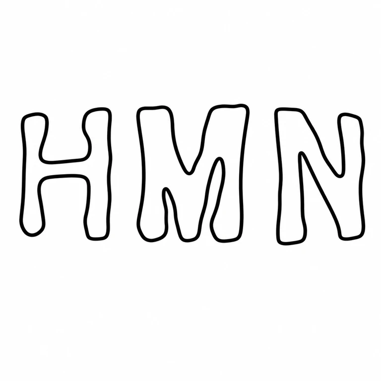 Helen Newman: The three standalone initials are preserved at the same scale and left-to-right reading direction. line reconstruction.