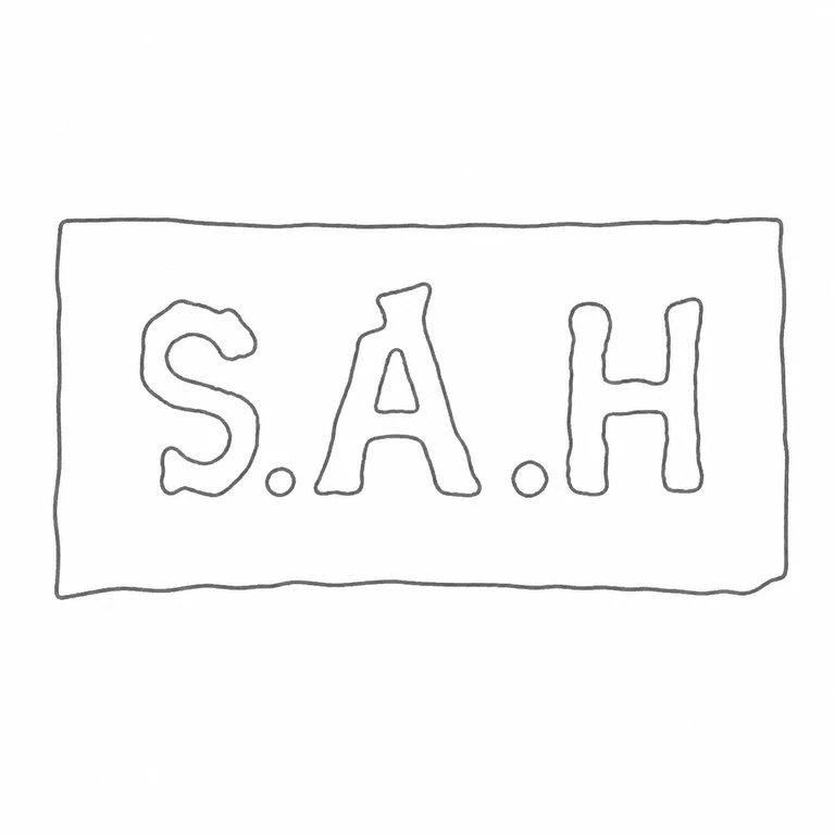 S A H: The S dot A dot H sequence and plain rectangular field are retained; line reconstruction.