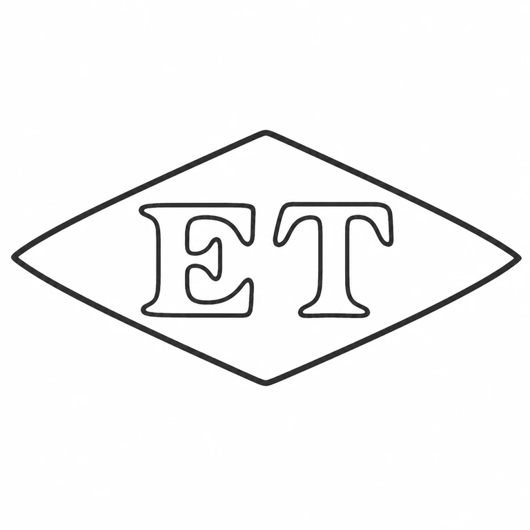 Elizabeth Tookey: The lozenge-shaped cartouche and the two central serif initials preserve the photographed left-to-right arrangement. line reconstruction.