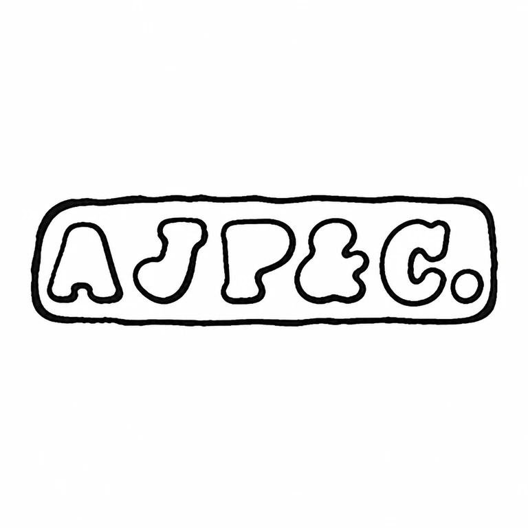 A J Pepper & Co A J Pepper & Co Ltd (from 1913): The long rounded cartouche and visible multi-form sequence, including the terminal abbreviated element, retain their source order and overall spacing. line reconstruction.