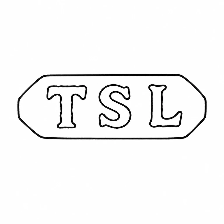 The Thimble Society of London: Octagonal horizontal cartouche and three upright letters are retained in source order. line reconstruction.