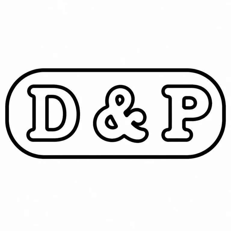 Driver & Plant: The oval-ended punch with D, ampersand, and P in the source order; line reconstruction.