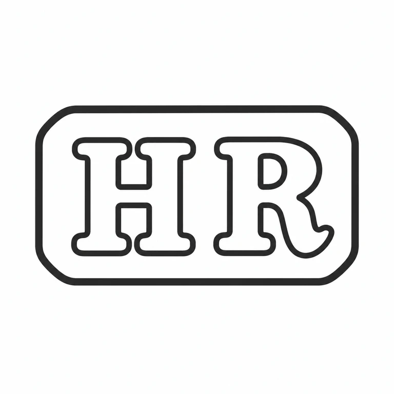 Henry Charles Richarde: Two initials remain left-to-right inside one rounded rectangular punch; no extra symbol has been introduced. line reconstruction.