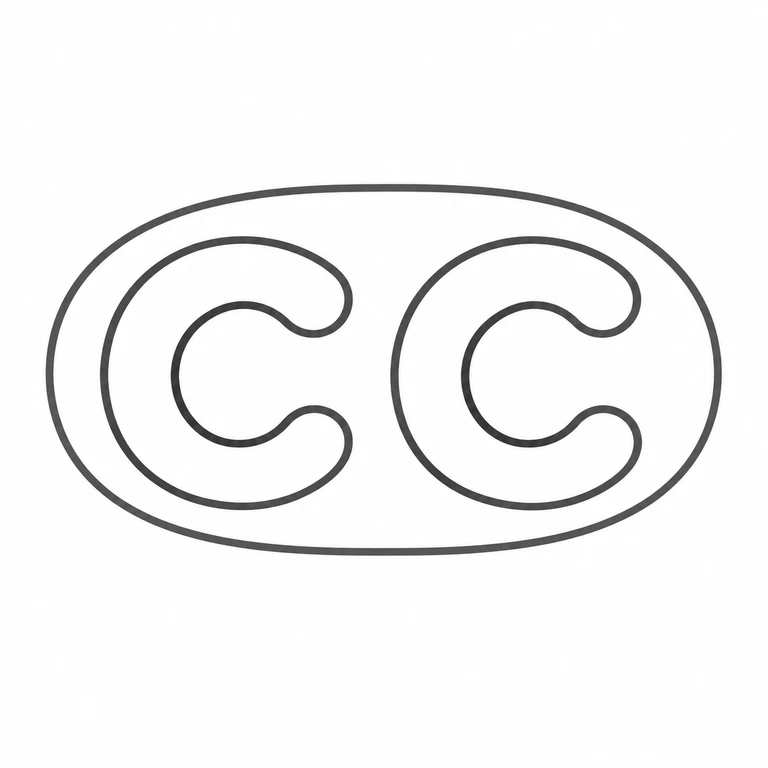 C C: The drawing retains the horizontal pair of matching rounded open characters and the enclosing horizontal oval, with matching left-to-right reading and no additional divisions or symbols. line reconstruction.