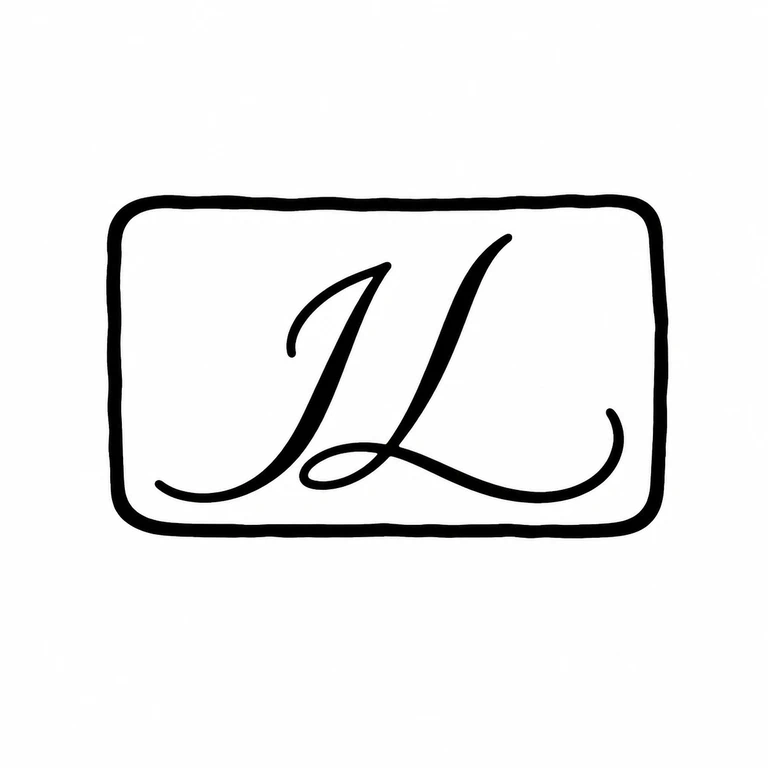 John Lampfert: The horizontal rounded cartouche and the two joined cursive initials, including the crossing lower loop, are retained. line reconstruction.