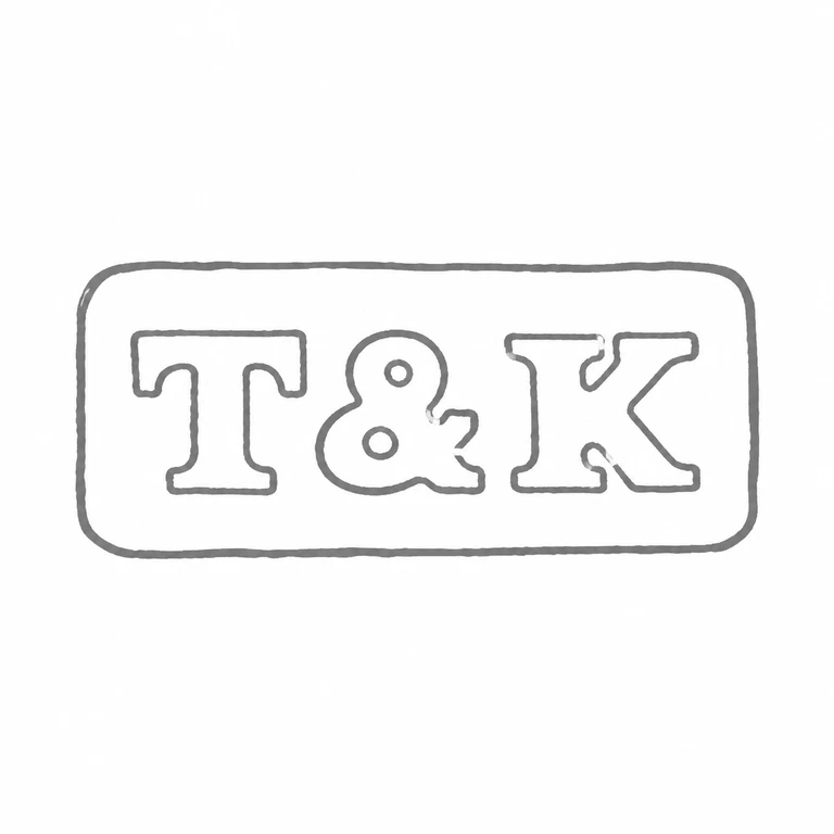 Tye & Kilner: T-ampersand-K lettering long rounded rectangular boundary match the source arrangement; line reconstruction.