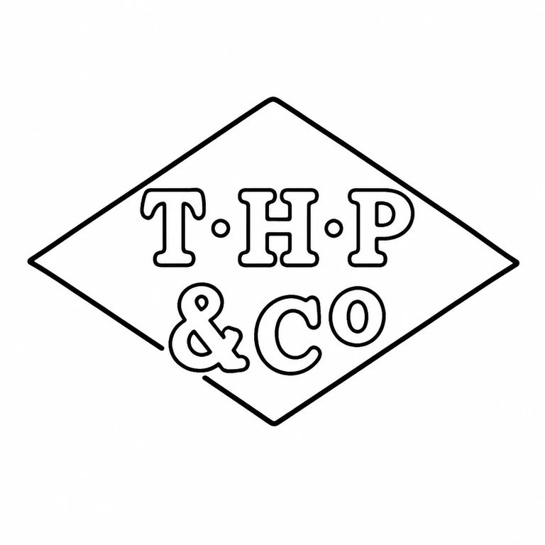 T H Price & Co Ltd: The diamond cartouche preserves its orientation, two stacked text lines, upper circular separators, central ampersand, and raised final pair. line reconstruction.