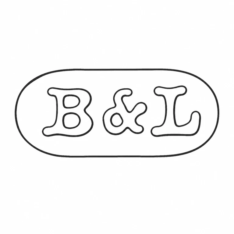 B & L: Single horizontal rounded cartouche and its three visible characters including the central ampersand are retained left-to-right. line reconstruction.