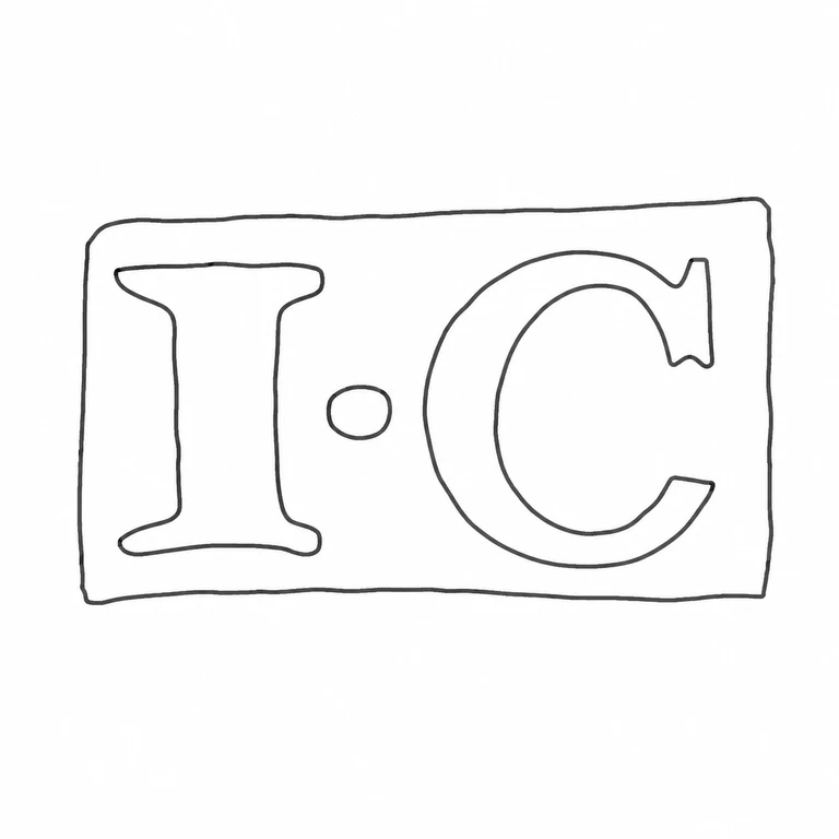 John Cramer: The I.C. sequence and enclosing rectangular punch without rotation or added symbols; line reconstruction.