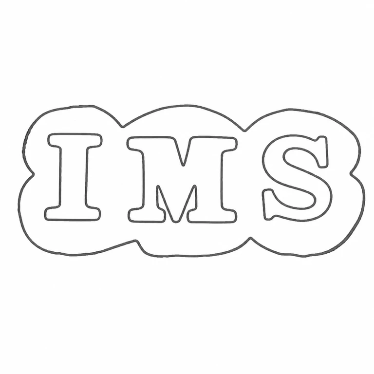 Spink & Son (John Marshall Spink): I-M-S remain in order within the three-lobed perimeter, preserving the visible central lower notch; line reconstruction.