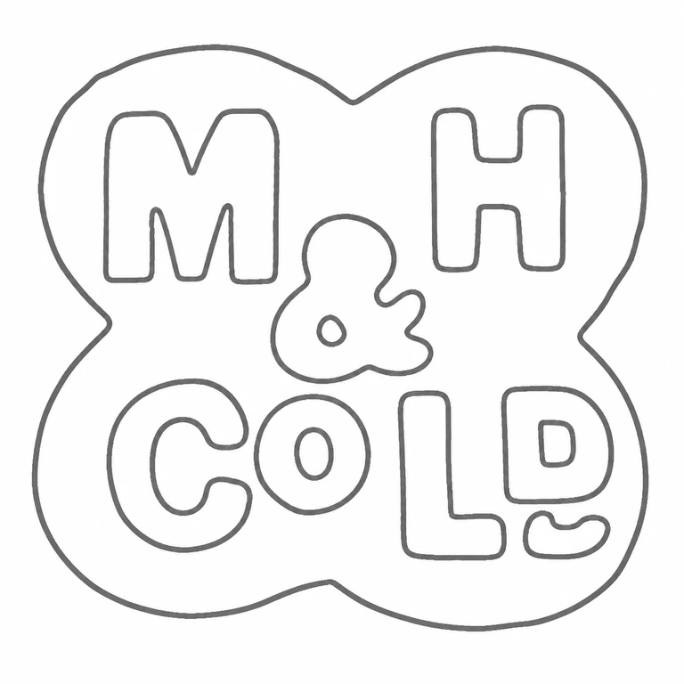Martin Hall & Co Ltd: M & H over CO LD is retained as a two-row mark within the visible double-lobed cartouche; line reconstruction.