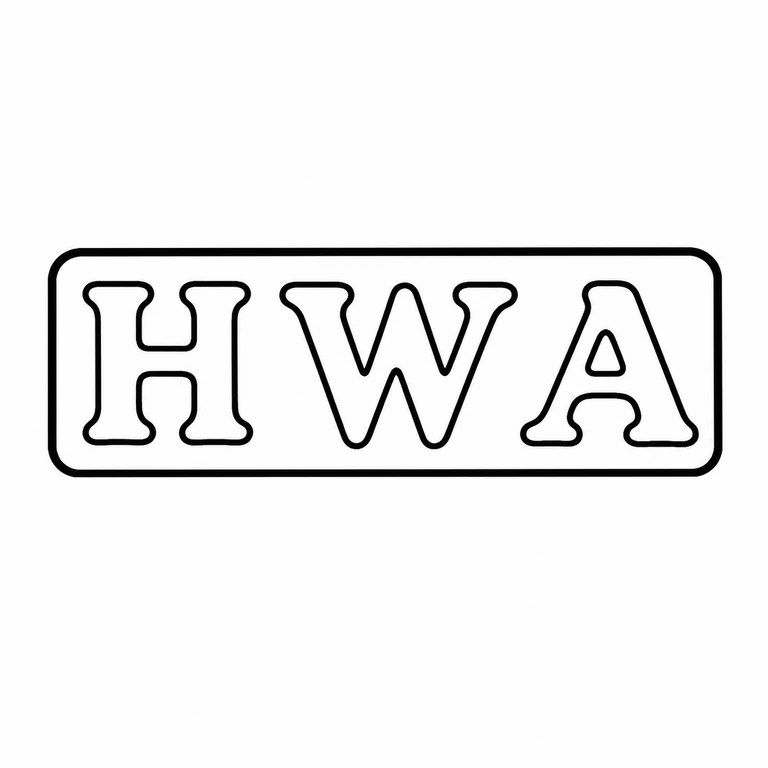 H W Ashford & Co: Three letters, two stops, and the long rounded enclosure preserve their source sequence. line reconstruction.