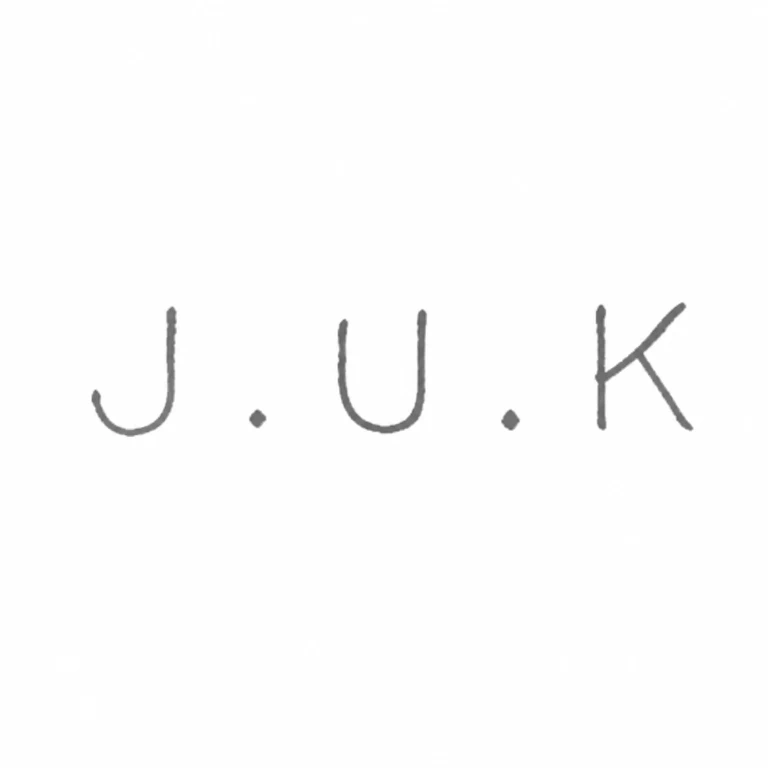 James J Kirk: The three separated initials and both intervening dots are retained on a white field with the same left-to-right reading direction. line reconstruction.