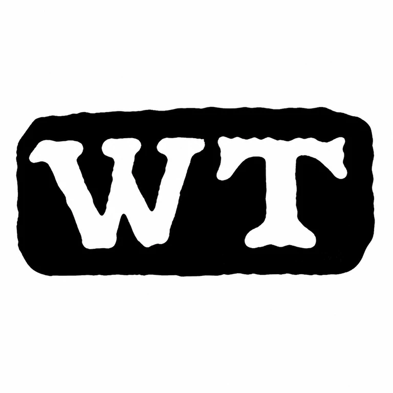 Walter Tweedie: WT remains left to right inside the source-supported low rectangular cartouche with rounded lower corners; line reconstruction.