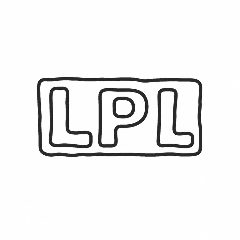 Mark reading Long rectangular cartouche and three initials retain their left-to-right sequence and block-letter geometry; line reconstruction