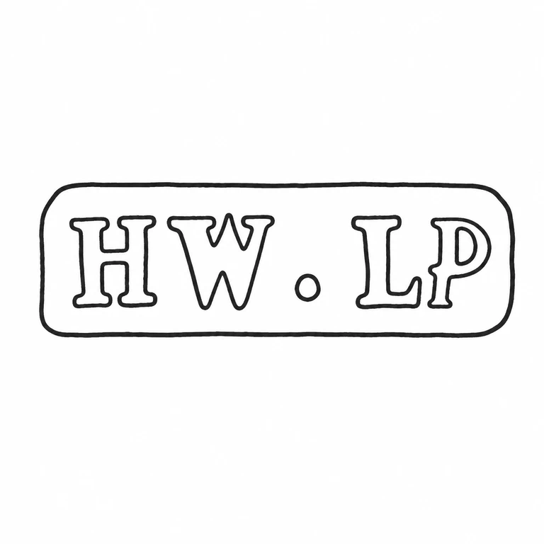 Henry Williamson Ltd: Long rounded rectangular cartouche, four letters, and the central separator are preserved in order. line reconstruction.