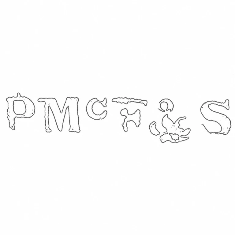 P McFarlane & Sons Ltd: The horizontal sequence and its compact central ligature-like forms are retained in left-to-right order; the drawing omits photographic relief while preserving the visible letter contours. line reconstruction.