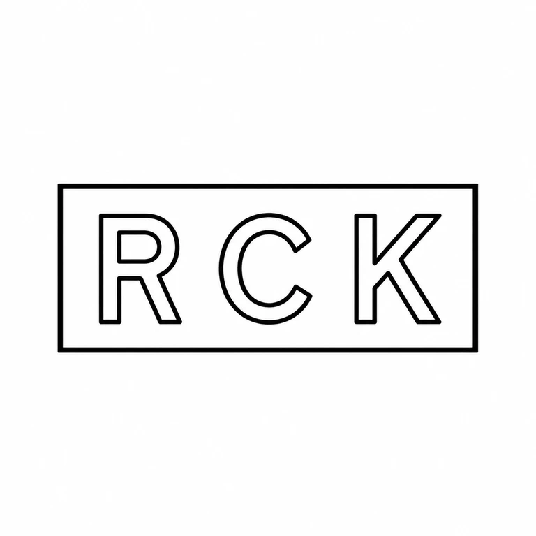 Roy Cecil King: RCK remains in the photographed order within the narrow rectangular stamp field; line reconstruction.