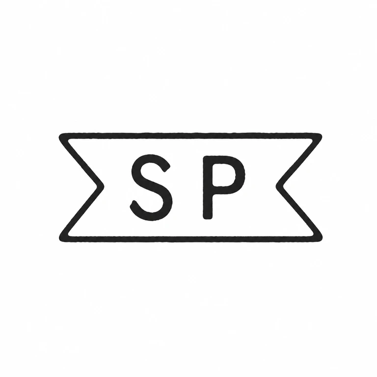 S P: The bow-tie-shaped border and its two upright central initial forms retain the source-visible orientation and horizontal reading direction. line reconstruction.