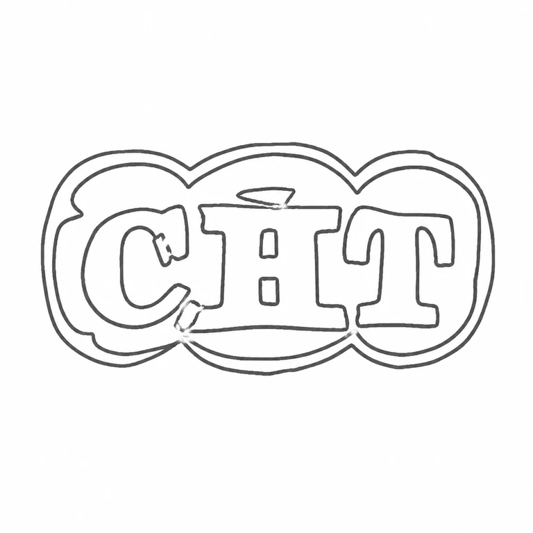 Charles Douglas Richard Hanbury-Tracy, Baron Sudeley: The three-letter row and linked three-lobed outer border are preserved, including the small source-visible form above the central letter and the double-outline cartouche. line reconstruction.