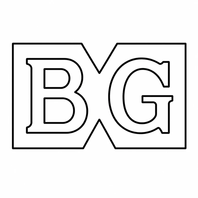 B Greaves: The drawing retains B then G distinctive two-part rectangular cartouche with opposing central V-shaped notches visible in the source; line reconstruction.