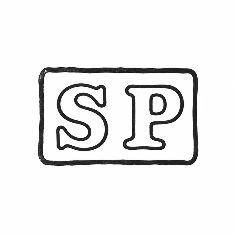 Samuel Priest: The two serif glyphs and simple rounded rectangular border are retained in the source order and proportions. line reconstruction.