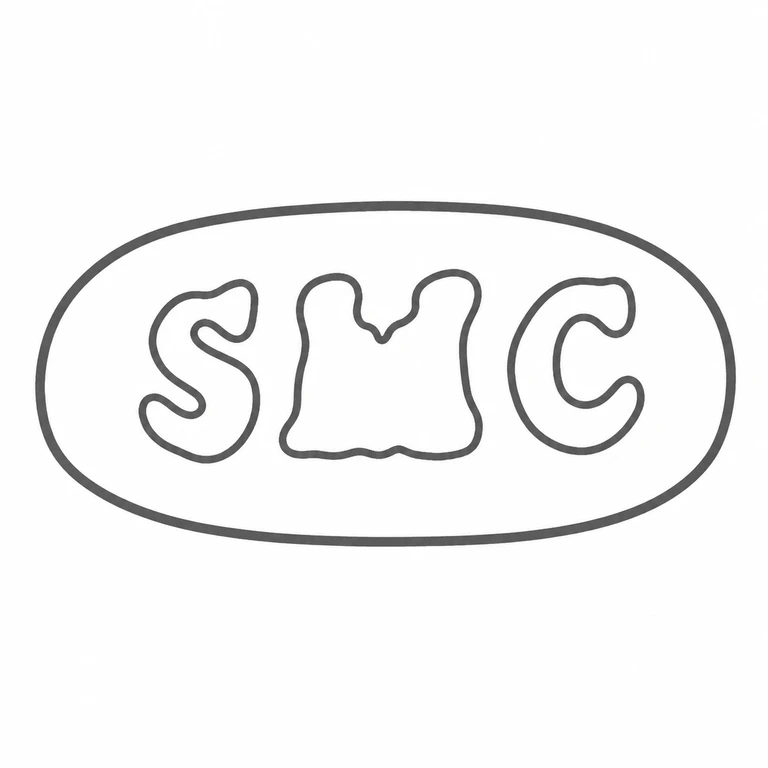 Mark reading Oval cartouche and three large letterforms are retained in source order; line reconstruction