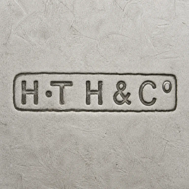 Henry T Hill & Co: HTH and Co sequence is retained in the supported plaque; oxidized reconstruction.