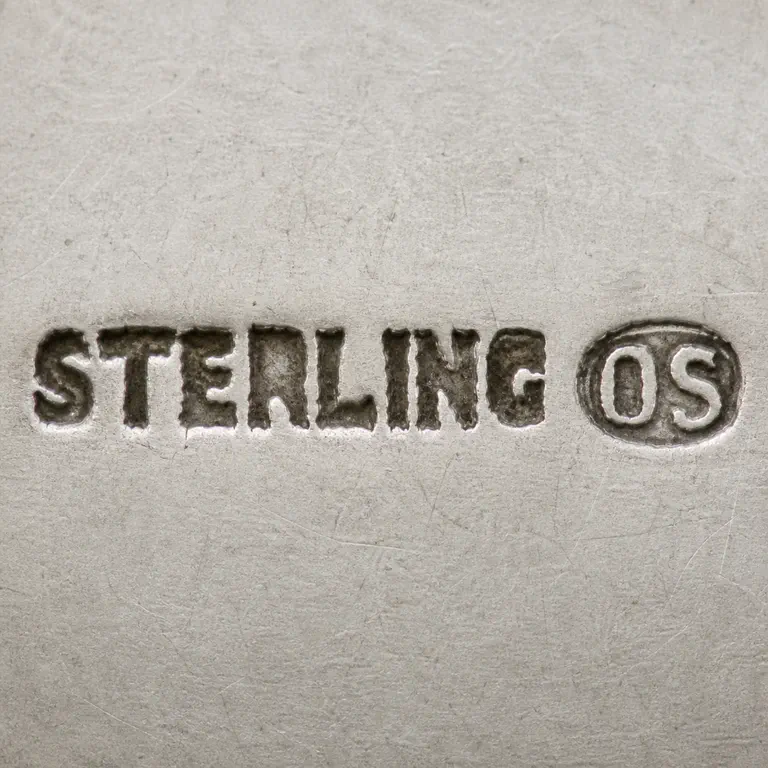 Olaf Skoogfors (1930-1975): OS, sterling; oxidized reconstruction.