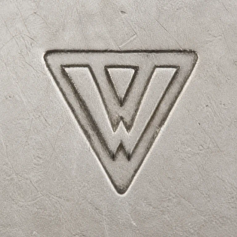 William Wilson & Son: W, triangle; oxidized reconstruction.