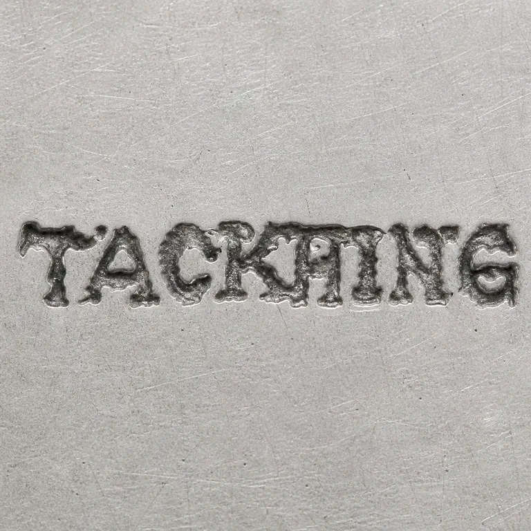 SILVERSMITH: tack hing; oxidized reconstruction.