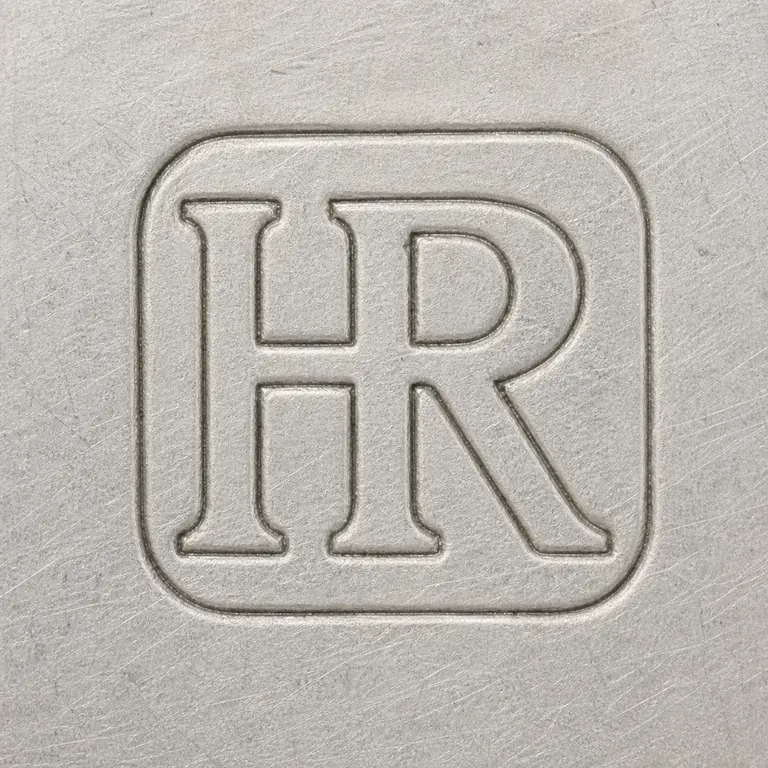 Hudson Roysher (1911-1993): HR, sterling; oxidized reconstruction.
