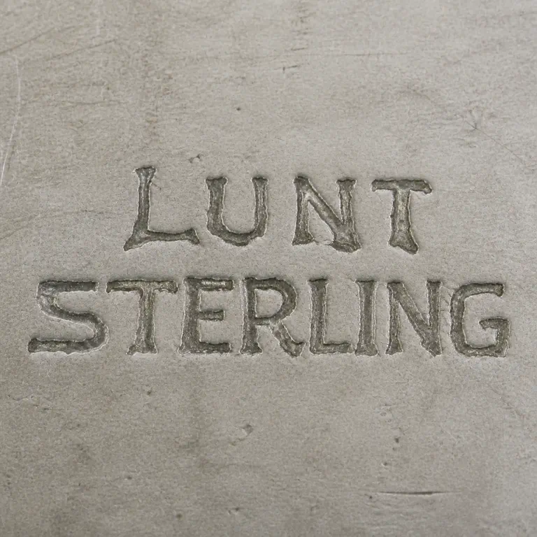 Lunt Silversmiths: Lunt; oxidized reconstruction.